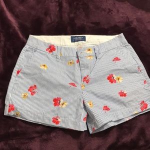 floral striped old navy shorts